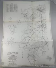 Official State Highway Issue 1968 Fold Out Map of Houston County Texas