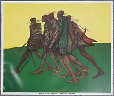 Charles A. Bibbs, " HERDSTICKS & SANDALS", Rare, 25"×21" signed print