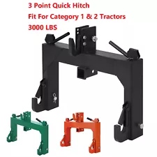 3 Point Quick Hitch 3000 LBS Lifting Capacity Fit For Category 1 & 2 Tractors