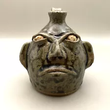 Southern Folk Art Mini Face Jug - Catawba Valley Inspired - by Brad Ledbetter