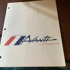 Vintage Order Guide For 1964 Avanti Studebaker Dealer Spec