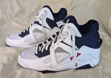 FILA CAGE MID Mens 10.5 White Blue Good