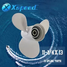 11-1/4x13 Aluminum Boat Propeller for Yamaha 25-60hp Engine,13 Spline Tooth,RH