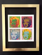 ANDY WARHOL + SIGNED 1984 "MARILYN MONROE" PRINT MOUNTED & FRAMED + BUY IT NOW!