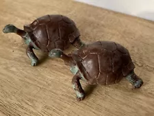 1960's Britains PAIR of GIANT TORTOISE S - No. 1317 ZOO ANIMALS - Stored 30 yrs.