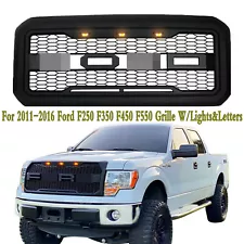 For 2011-2016 Ford F250 F350 F450 F550 Super Duty Raptor Style Front Grill W/LT (For: 2011 F-250 Super Duty)