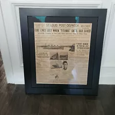 original 1912 titanic sinks newspaper