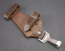 WW2 German leather officer dagger dress sword hanger vertical knife belt clip