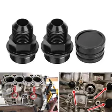 Block Plug Breather Fittings B16 B18c B-Series Catch Can M28 To 10AN For Honda