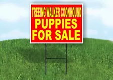 Treeing Walker Coonhound PUPPIES FOR SALE Yard Sign Road with Stand LAWN SIGN