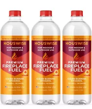 Bio Ethanol Fireplace Fuel 3 x 1 Liter - Bioethanol Fuel Tabletop Fire Pit