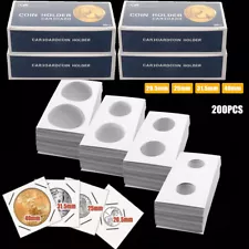 200X Dollar size 2x2 cardboard mylar coin holder flip for SILVER DOLLARS 4 Sizes