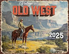 2025 Vintage Old West Cowboy Wall Calendar-The KING Company (FREE SHIPPING)