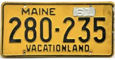 *99 CENT SALE* 1961 Maine License Plate #280-235 No Reserve