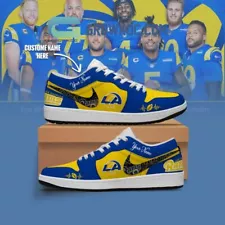 Los Angeles Rams NFL Personalized Air Jor-dan 1 Shoes