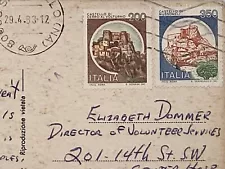 2 Italian Stamps - Castles