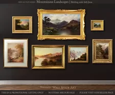 Mountainous Landscapes, 7 Original Oil and Watercolour Paintings - SEE OUR PAGE