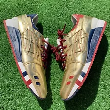 ASICS Gel-Lyte III KFE USA Gold Ronnie Fieg Mens 12 Shoes World Cup Red Blue