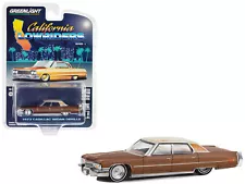 1973 Cadillac Sedan DeVille Dark Brown Metallic with Light Brown Pinstripes and