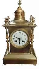 Antique French bronze mantel clock