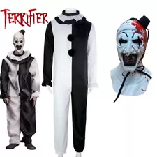 Halloween Costumes Mask for Men WomenArt The Clown Cosplay Costume Jumpsuit Mask