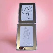 Lot Of 2 Pablo Picasso Sketches On Mirror Art