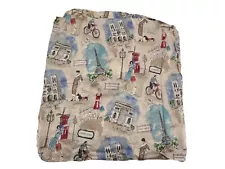 Cuddledown Duvet Cover Oversized Queen Paris Themed Eiffel Tower 100% Cotton