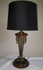 GORGEOUS !! VINTAGE WILDWOOD RIBBON TASSEL TABLE LAMP