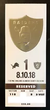 2018 Oakland Raiders Football Collectible Ticket Stub - Choose Any Home Game