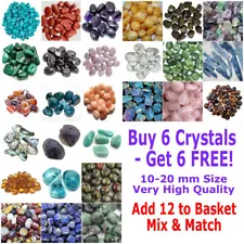 RAL150 Tumbled Mineral Stones Polished Crystal Gemstone 10-35mm BUY 6 GET 6 FREE