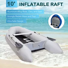 10ft Inflatable Boat w/pump Raft Fishing Dinghy Tender Pontoon Rescue Heavy Duty