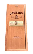 JAMESON Irish Whiskey Liquor Wooden Dovetailed Empty Box Collectible