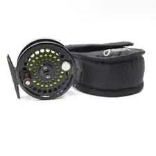 Abel TR2 Fly Fishing Reel. Gloss Black. Made in USA. W/ Pouch.