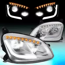 For 2011-2021 Peterbilt 587 579 LED DRL Sequential Turn Signal Headlights Lamp (For: 2021 Peterbilt 579)