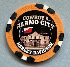 Harley Davidson Wide Print Poker Chip Cowboy Alamo City HD in San Antonio, Texas