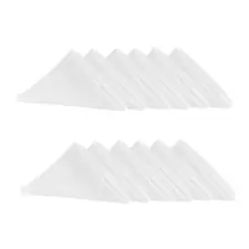 White Linen Napkins Wrinkle Resistant Seamless 17 inch - Pack of 12