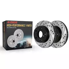 For A4 A5 A6 A7 Quattro Allroad Q5 320mm Front Drilled &Slotted Brake Rotors New