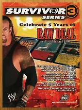 2005 WWE Raw Deal CCG Survivor Series 3 Print Ad/Poster Undertaker TCG Cards Art