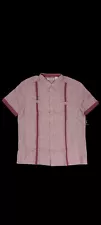 For Sale: Stylish Men's Cubavera Summer Shirt - Rose Wine, Size 2XLT