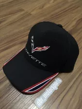 SALE! NEW! CORVETTE Officially Licensed Black Elastic Fitted Baseball Cap