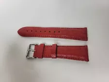 Invicta 24mm Red Ostrich Leather Watch Strap Band