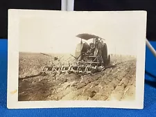 Old Tractor Plowing Fields Farm Mountain Lake Minnesota Antique Photo 1910/20