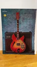 RICKENBACKER GUITAR VOX AMP WALL ART PRINT AD 11 X 8.5 08091