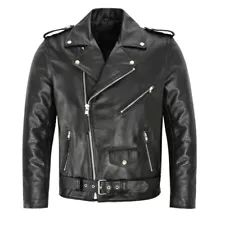 Mens Pu Leather Motorbike Jacket Biker Motorcycle Casual Punk Zip Belted Jackets