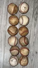 12 Used Baseballs For Batting Practice Fielding Practice Most Are Leather