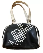 Checkered Playboy Bunn Mini Bowler Purse Y2K Used