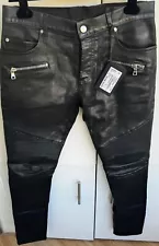 Shiny Black Denim Balmain Men's Jeans 32 (MSRP €1,290.00)