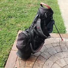 Oakley Red Code Stand Golf Bag 5 Way with Cover and Backpack Style Strap