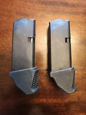 2 Glock Model 27 Magazines .40 Caliber 9 Rounds Extended Base Factory