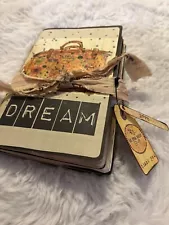 DREAM Junk Journal, Chunky Vintage Theme-Distressed , Hand Dyed Paper & Fabric